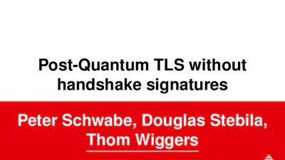 Lunch talk: Post-Quantum TLS without handshake signatures featured image