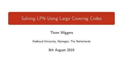 Solving LPN Using Large Covering Codes featured image
